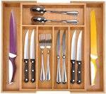 Bamboo Expandable Cutlery Tray - Natural alternate 5