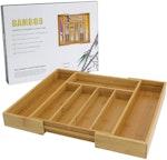 Bamboo Expandable Cutlery Tray - Natural alternate 7
