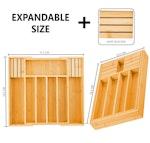 Bamboo Drawer Organizer & Knife Block alternate 2