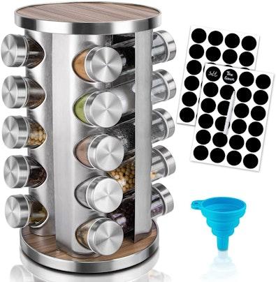 Rotating Spice Rack with 20 Jars cover