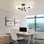 Mid Century Rustic Sputnik Ceiling Light alternate 1