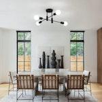 Mid Century Rustic Sputnik Ceiling Light alternate 3