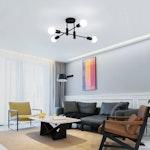 Mid Century Rustic Sputnik Ceiling Light alternate 8