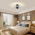 Crystal Chandelier LED Ceiling Fixture - Black alternate 1