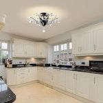 Crystal Chandelier LED Ceiling Fixture - Black alternate 3
