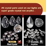 Crystal Chandelier LED Ceiling Fixture - Black alternate 6