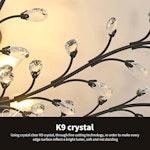 Crystal Chandelier LED Ceiling Fixture - Black alternate 8