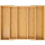 Expandable Bamboo Kitchen Drawer Organizer