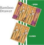 Expandable Bamboo Kitchen Drawer Organizer alternate 2