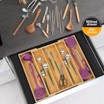 Expandable Bamboo Kitchen Drawer Organizer alternate 3