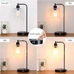 Modern USB Industrial Desk Lamp with Glass Shade alternate 1