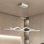 28W Modern LED Chandelier with Remote (White) thumbnail