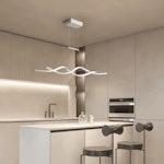 28W Modern LED Chandelier with Remote (White) alternate 3
