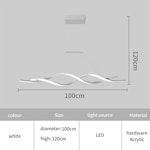 28W Modern LED Chandelier with Remote (White) alternate 4