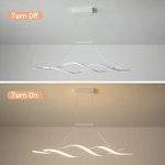 28W Modern LED Chandelier with Remote (White) alternate 7