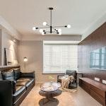 8-Light Modern Sputnik Chandelier in Black alternate 1