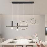 Modern 50W LED Linear Chandelier (Black) thumbnail