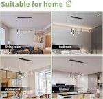 Modern 50W LED Linear Chandelier (Black) alternate 3
