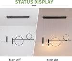 Modern 50W LED Linear Chandelier (Black) alternate 7