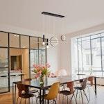 Modern 50W LED Linear Chandelier (Black) alternate 8