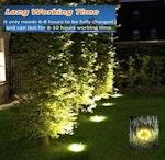 8-Pack LED Solar Pathway Ground Lights, Warm White alternate 2