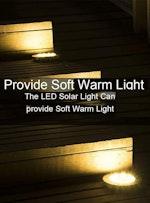 8-Pack LED Solar Pathway Ground Lights, Warm White alternate 3