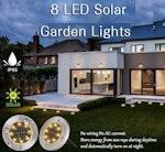 8-Pack LED Solar Pathway Ground Lights, Warm White alternate 5