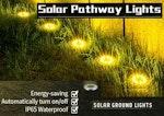 8-Pack LED Solar Pathway Ground Lights, Warm White alternate 6