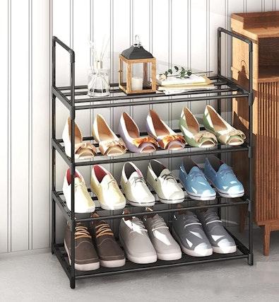 4-Tier Stainless Steel Shoe Rack for 15 Pairs cover