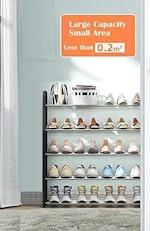 4-Tier White Shoe Rack Organizer alternate 2