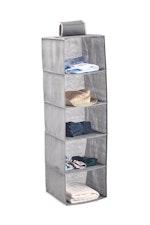 5-Tier Hanging Closet Organizer, Grey thumbnail