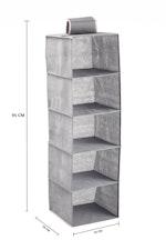 5-Tier Hanging Closet Organizer, Grey alternate 8
