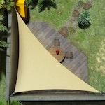 Sun Shade Sail Triangle UV Block 5x5x5m, Yellow thumbnail
