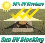 Sun Shade Sail Triangle UV Block 5x5x5m, Yellow alternate 1