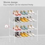 6-Tier Adjustable Metal Shoe Rack - White alternate 1
