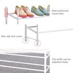 6-Tier Adjustable Metal Shoe Rack - White alternate 2