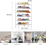 6-Tier Adjustable Metal Shoe Rack - White alternate 4