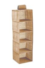 5-Tier Hanging Closet Organizer, Beige alternate 8