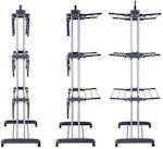 3-Tier Foldable Clothes Drying Rack with Rail alternate 3