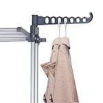 3-Tier Foldable Clothes Drying Rack with Rail alternate 8
