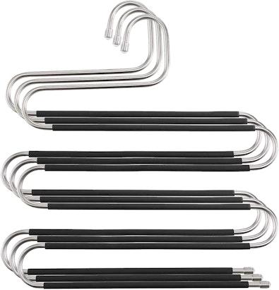 3-Pack S-Shaped Non-Slip Pants Hangers cover