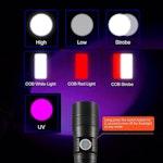 7-Mode Rechargeable UV Camping Flashlight alternate 2