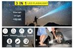7-Mode Rechargeable UV Camping Flashlight alternate 7