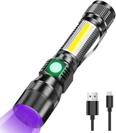 7-Mode Rechargeable UV Camping Flashlight cover