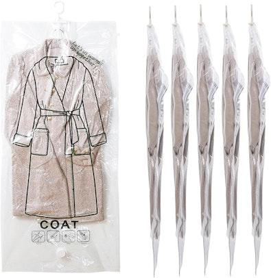 6-Pack Reusable Hanging Vacuum Storage Bags cover