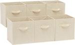 Foldable Storage Cubes (6-Pack, Beige) thumbnail