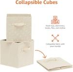 Foldable Storage Cubes (6-Pack, Beige) alternate 1