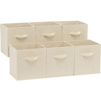 Foldable Storage Cubes (6-Pack, Beige) cover