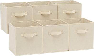 Foldable Storage Cubes (6-Pack, Beige) cover