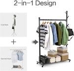 Freestanding Bedroom Clothes & Coat Rack alternate 2